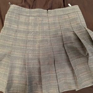 Aritzia Sunday Best Olive Plaid Pleated Mini Skirt